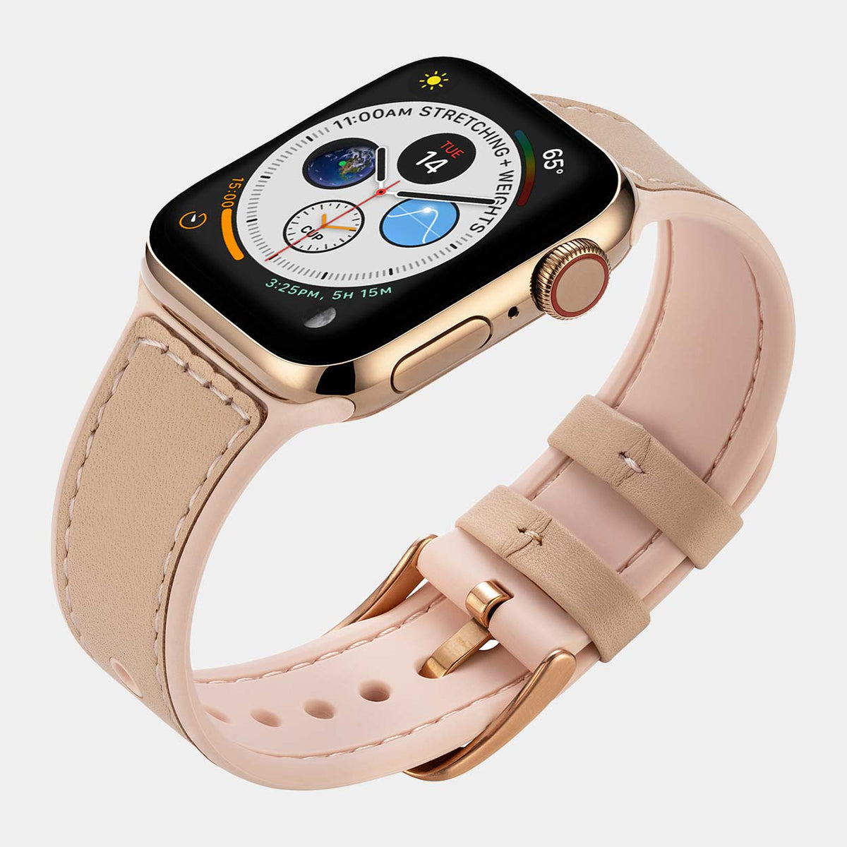 Pink Mona Hybrid Apple Watch & - Work Strap Workouts