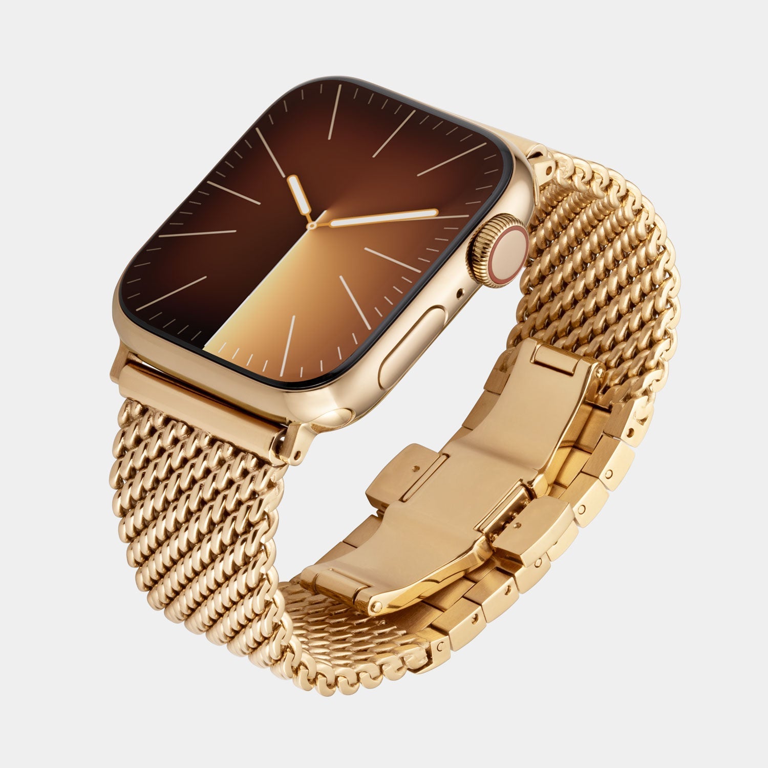 Milanese Gold Stainless Steel Luxury Apple Watch Strap - Buckle and Band - SSM - 38 - GL - GL